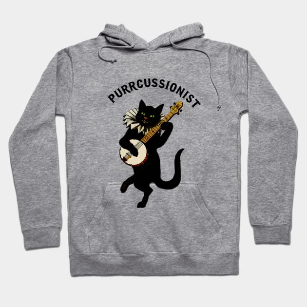 Purrcussionist Cat Hoodie by Mysticalart